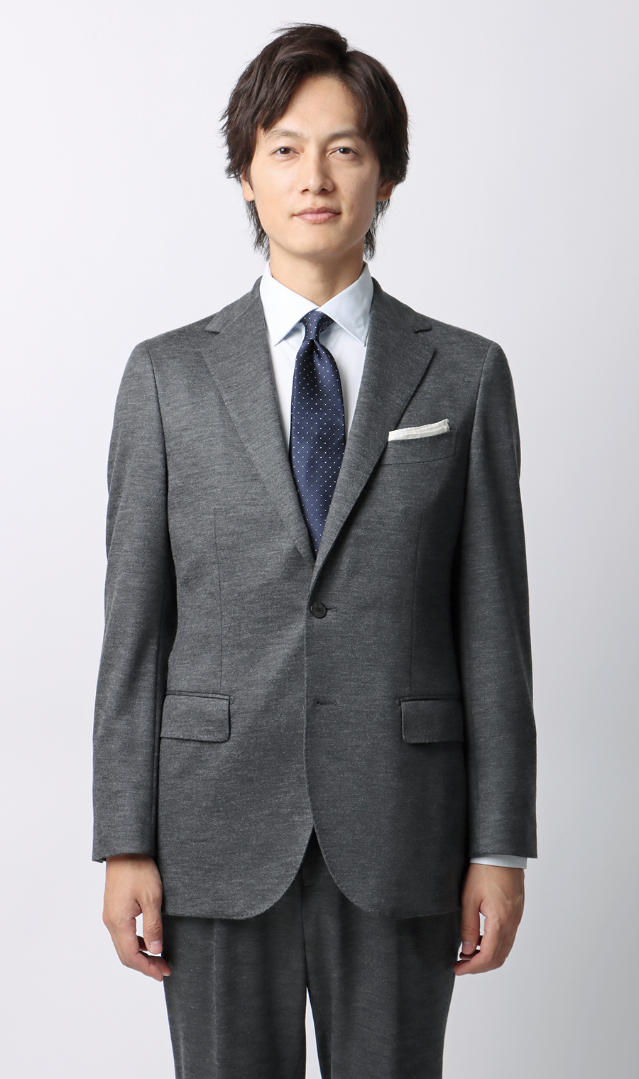 プレミアムスタイリッシュスーツ【ADVANCE MODEL】 グレー 体型:YA体(スリム型),号数(身長):5号(170cm)