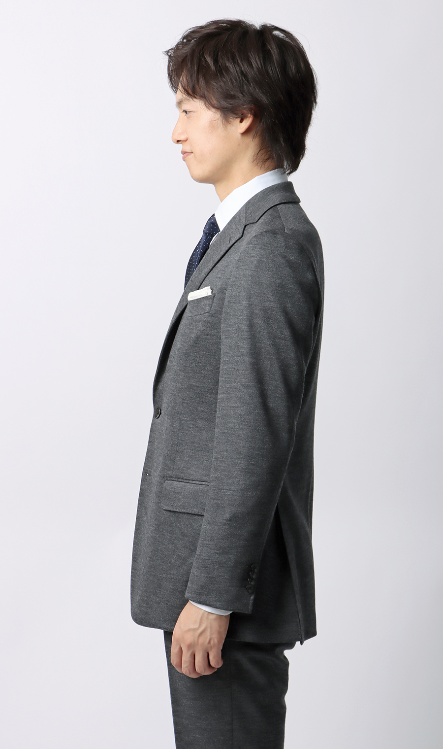 プレミアムスタイリッシュスーツ【ADVANCE MODEL】 グレー 体型:YA体(スリム型),号数(身長):5号(170cm)