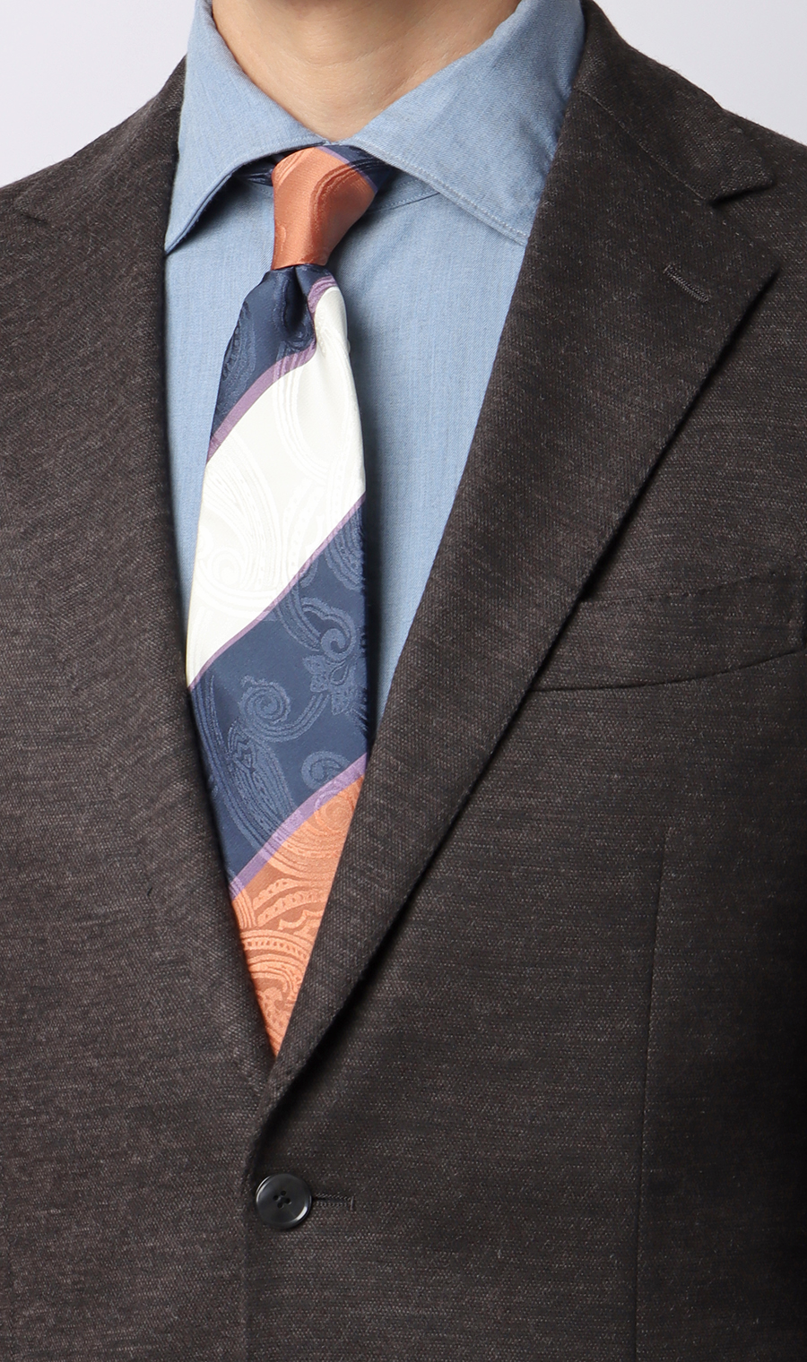 プレミアムスタイリッシュスーツ【ADVANCE MODEL】 ブラウン 体型:BE体(ゆったり型),号数(身長):6号(175cm)