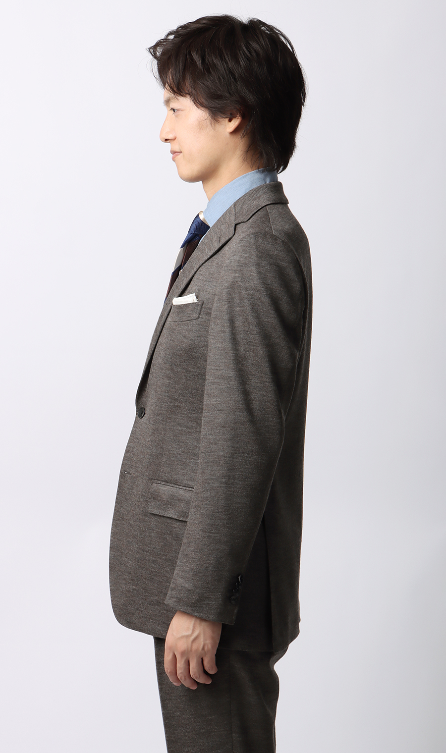プレミアムスタイリッシュスーツ【ADVANCE MODEL】 グレージュ 体型:AB体(がっちり型),号数(身長):6号(175cm)