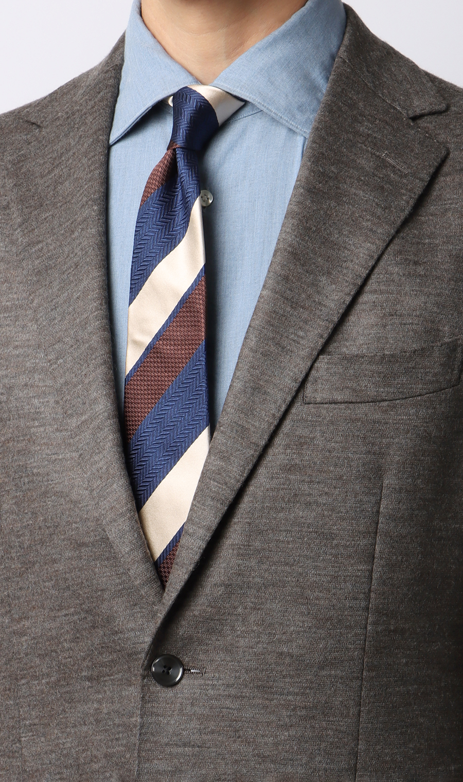 プレミアムスタイリッシュスーツ【ADVANCE MODEL】 グレージュ 体型:AB体(がっちり型),号数(身長):6号(175cm)