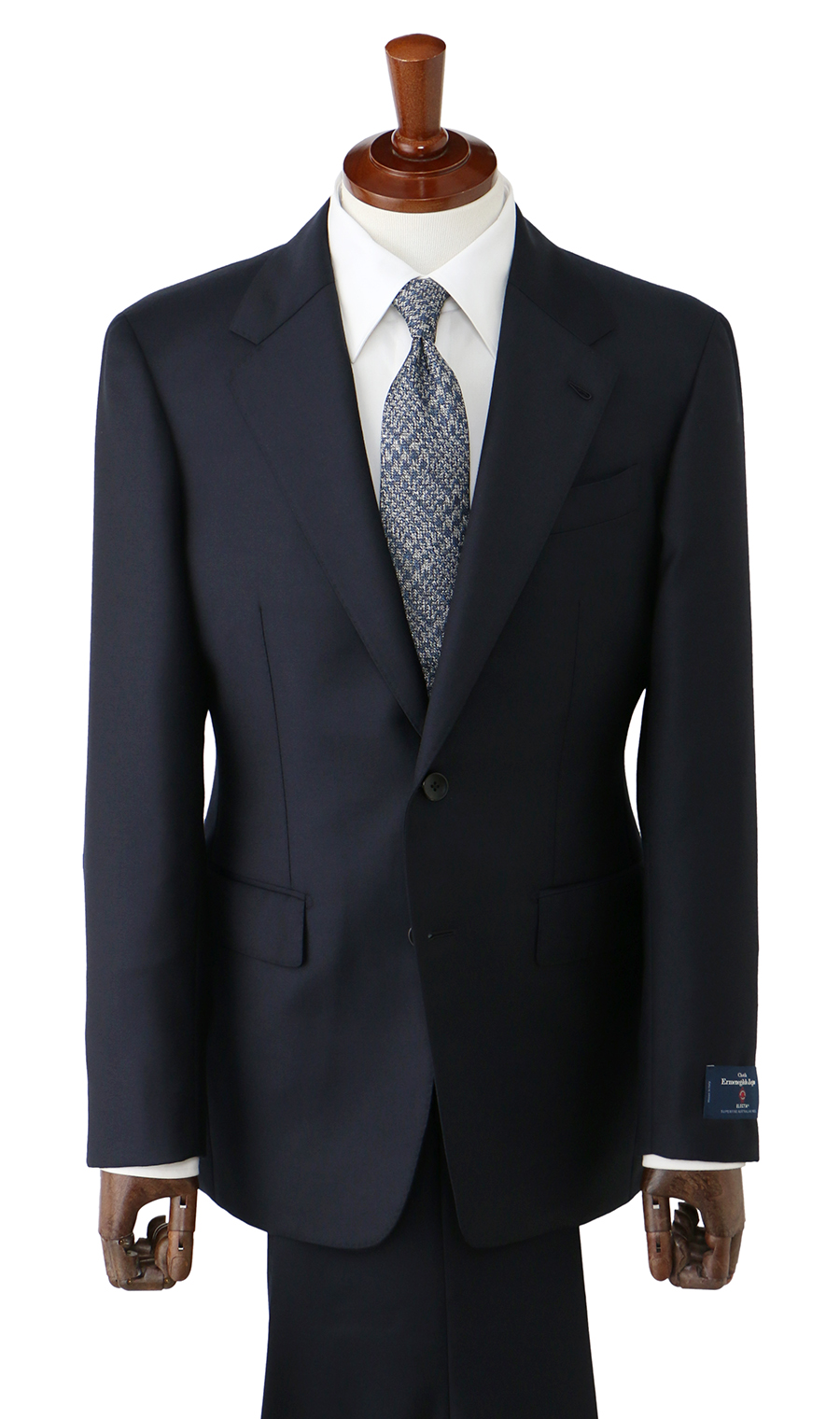 プレミアムスタイリッシュスーツ【Ermenegildo Zegna】【HILTON】 ネイビー 体型:A体(標準型),号数(身長):4号(165cm)