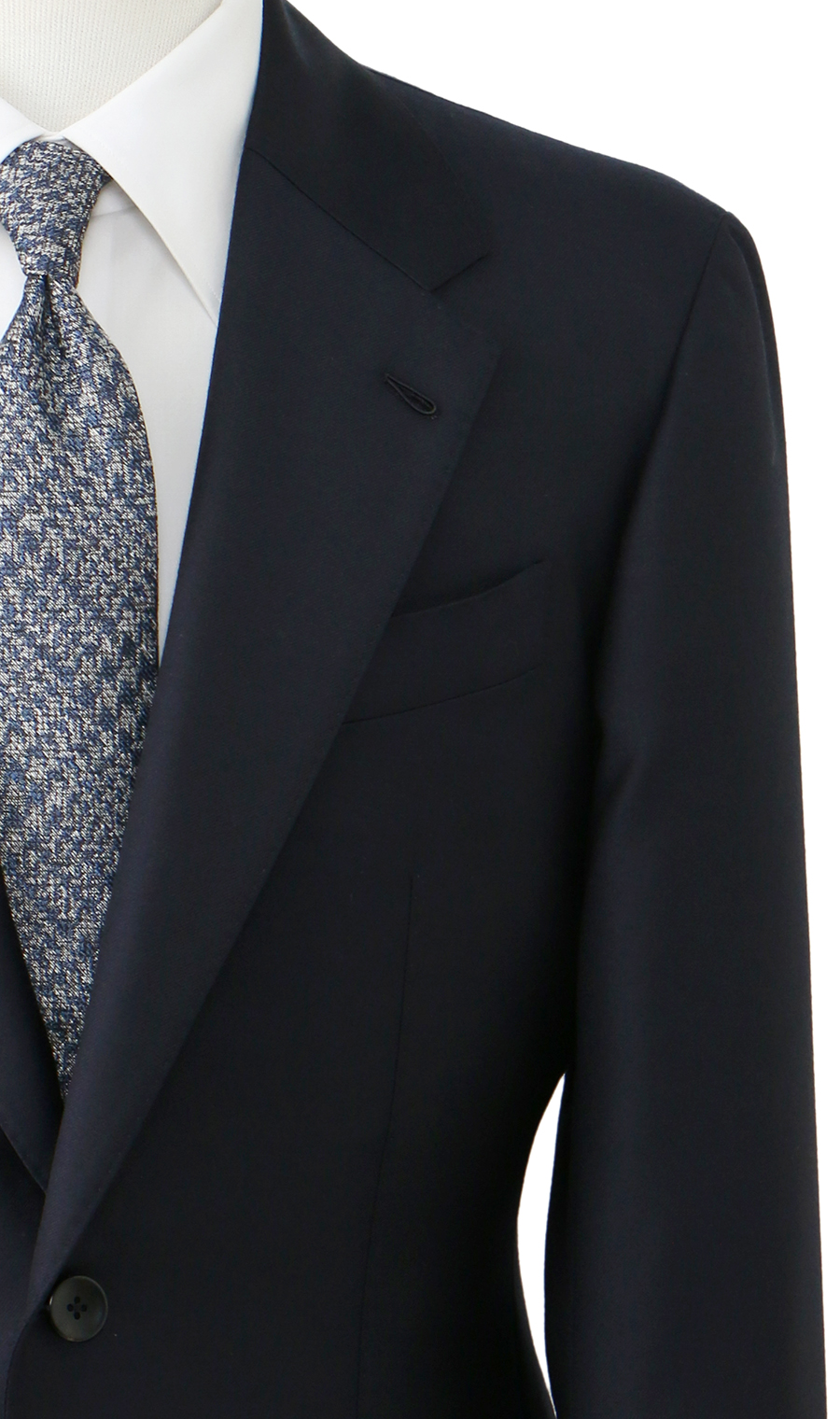 プレミアムスタイリッシュスーツ【Ermenegildo Zegna】【HILTON】 ネイビー 体型:A体(標準型),号数(身長):4号(165cm)