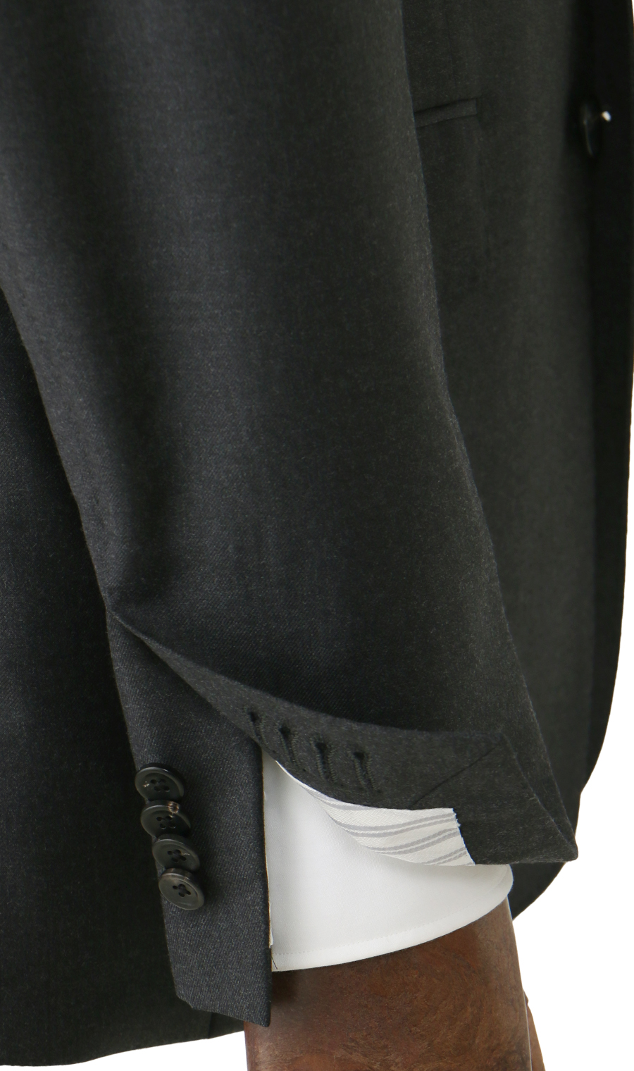 プレミアムスタイリッシュスーツ【Ermenegildo Zegna】【HILTON】 チャコール 体型:A体(標準型),号数(身長):4号(165cm)
