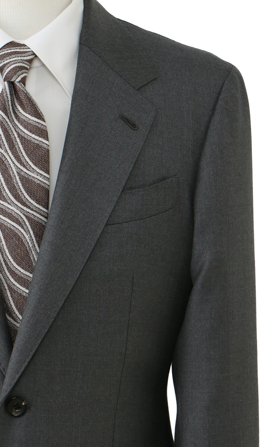 プレミアムスタイリッシュスーツ【Ermenegildo Zegna】【HILTON】 グレー 体型:A体(標準型),号数(身長):4号(165cm)