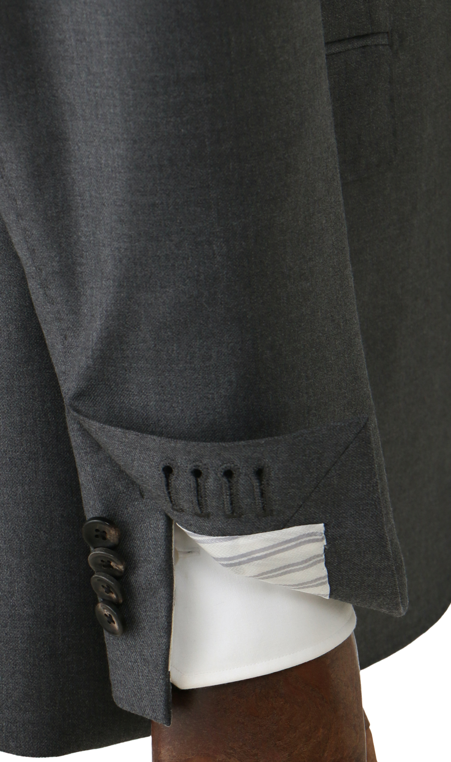 プレミアムスタイリッシュスーツ【Ermenegildo Zegna】【HILTON】 グレー 体型:A体(標準型),号数(身長):4号(165cm)