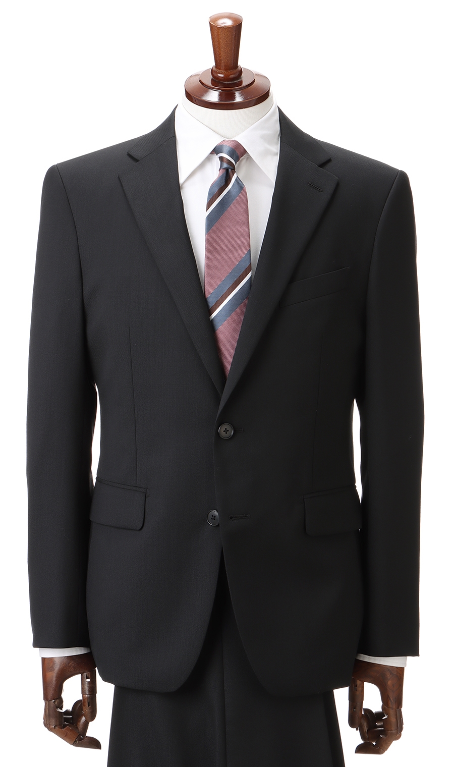 スタイリッシュスーツ《ウォッシャブル》《就活》《黒無地》 ブラック 体型:BE体(ゆったり型),号数(身長):4号(165cm)