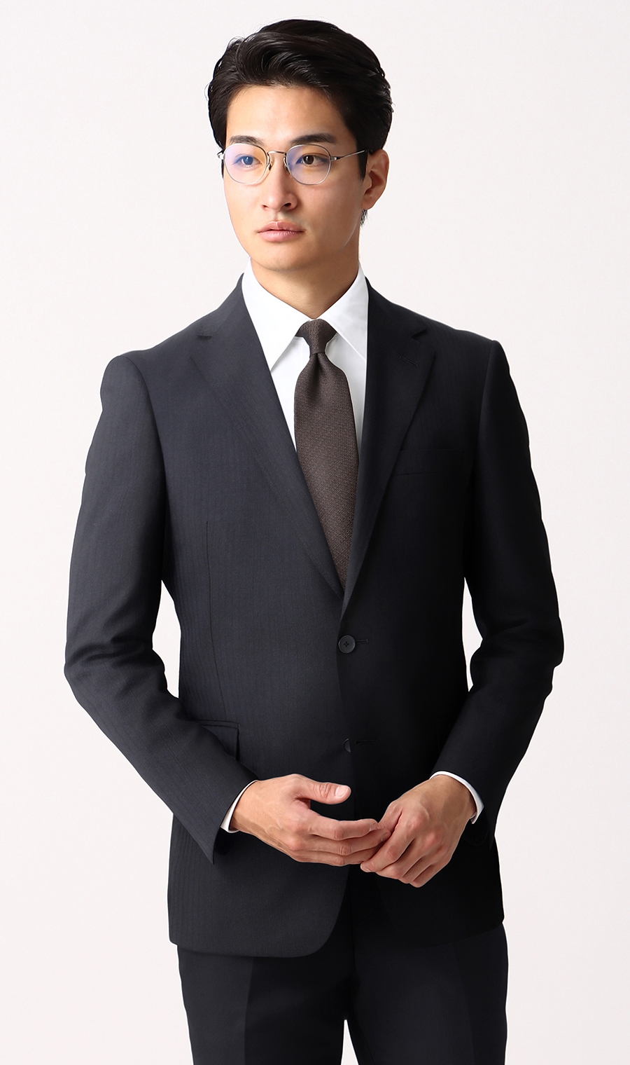スタイリッシュスーツ《ウォッシャブル》《Plastics Smart》 ネイビー 体型:YA体(スリム型),号数(身長):3号(160cm)