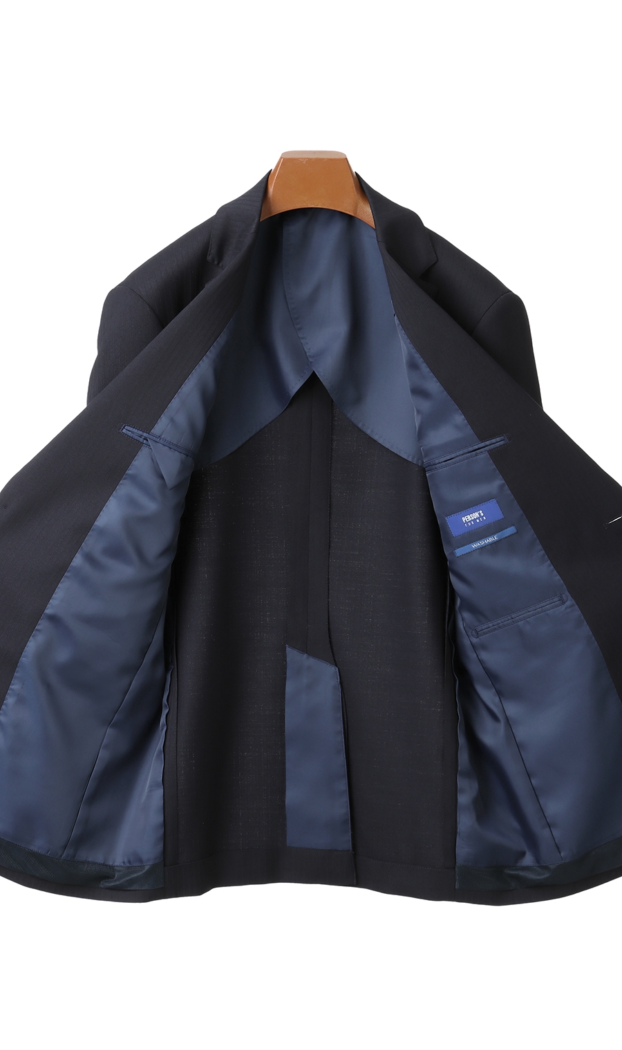 スタイリッシュスーツ《ウォッシャブル》《Plastics Smart》 ネイビー 体型:YA体(スリム型),号数(身長):3号(160cm)