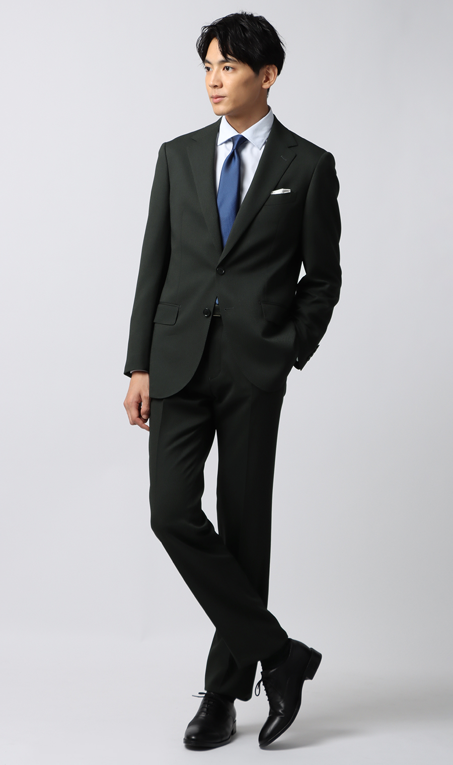 メンズスーツ AOYAMA 【洋服の青山】秋冬 ブラック系 スタイリッシュスーツ