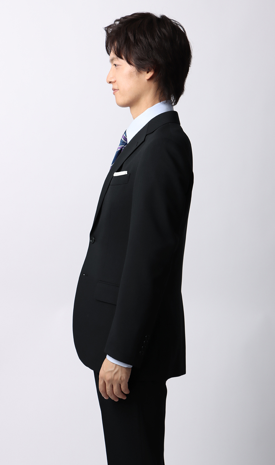 スタイリッシュスーツ【CONTROLα】 ネイビー 体型:AB体(がっちり型),号数(身長):7号(180cm)