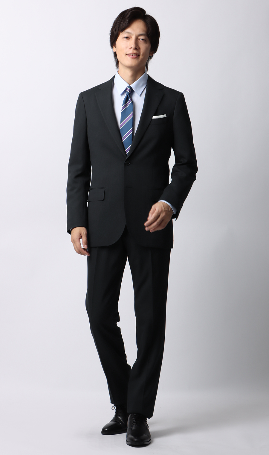 スタイリッシュスーツ【CONTROLα】 ネイビー 体型:AB体(がっちり型),号数(身長):7号(180cm)
