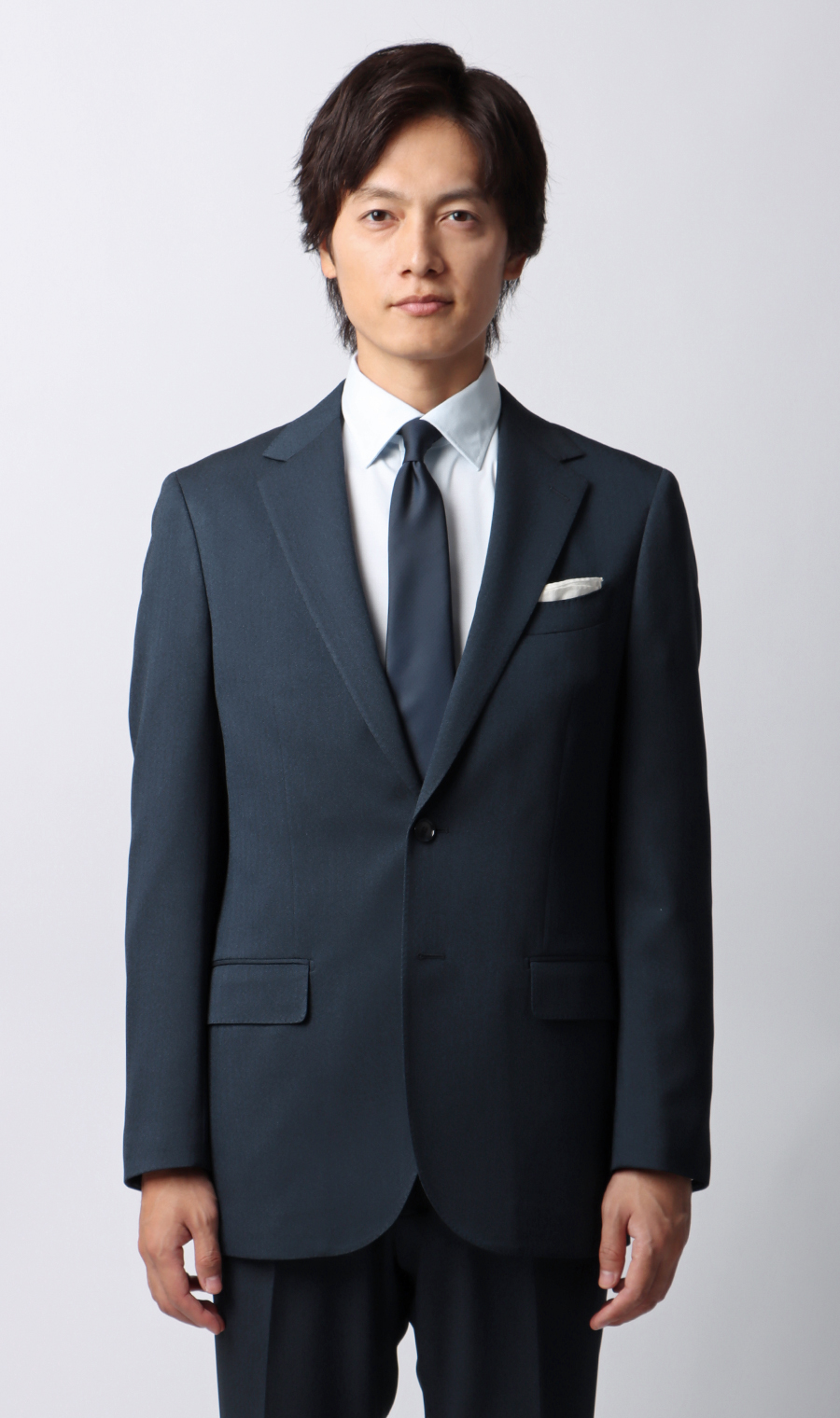 スタイリッシュスーツ【CONTROLα】 ブルー 体型:BE体(ゆったり型),号数(身長):5号(170cm)
