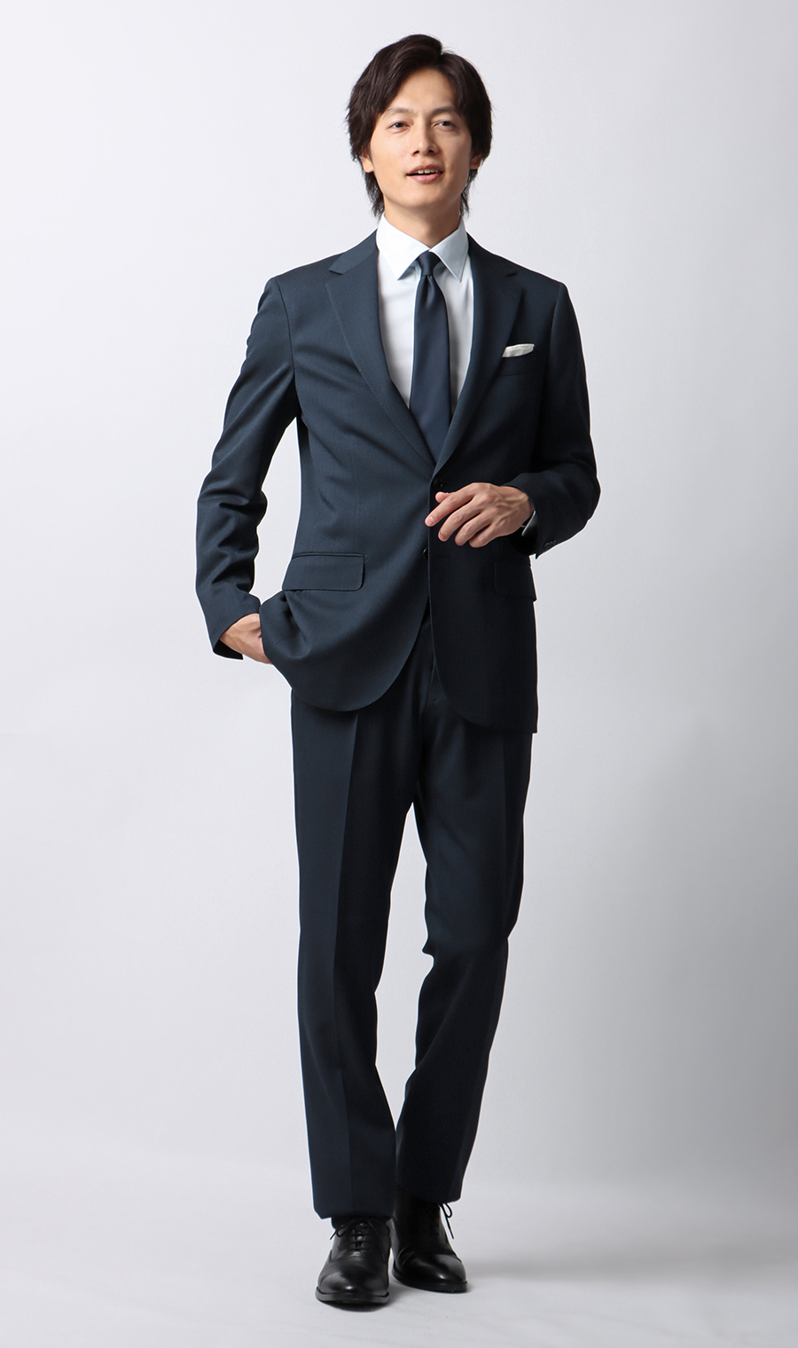 スタイリッシュスーツ【CONTROLα】 ブルー 体型:BE体(ゆったり型),号数(身長):5号(170cm)