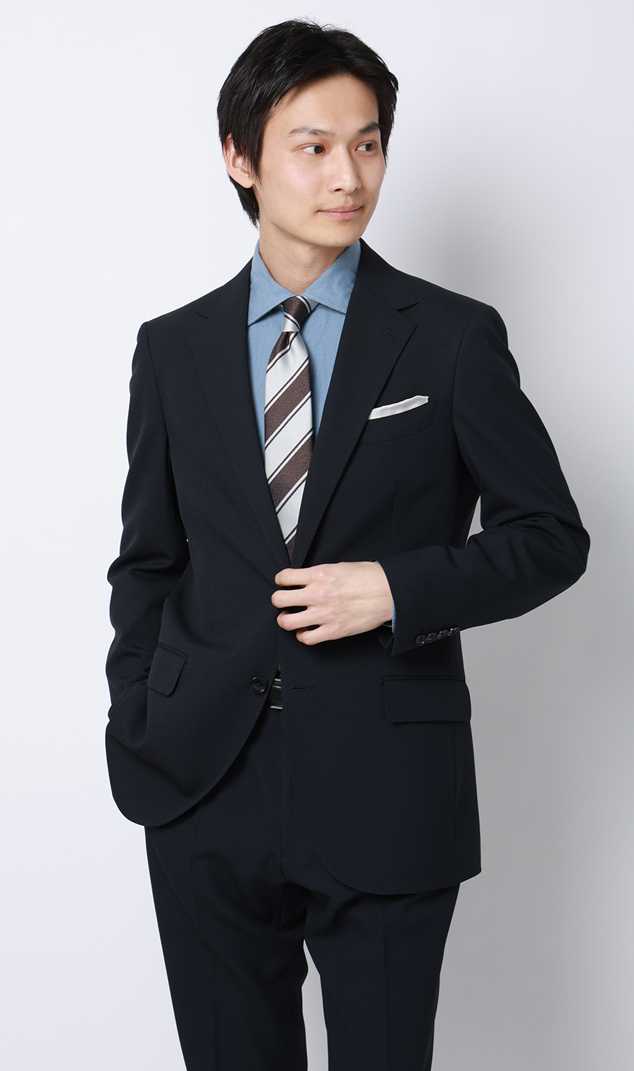 スタイリッシュスーツ【CONTROLα】 ネイビー 体型:YA体(スリム型),号数（身長）:4号(165cm)