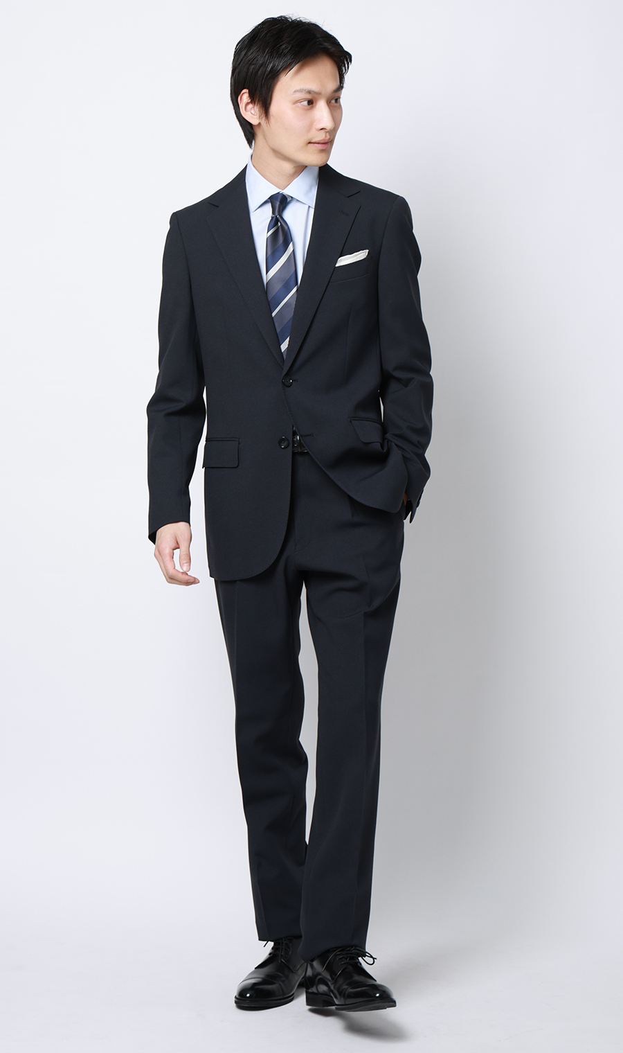スタイリッシュスーツ【CONTROLα】 ネイビー 体型:YA体(スリム型),号数（身長）:4号(165cm)