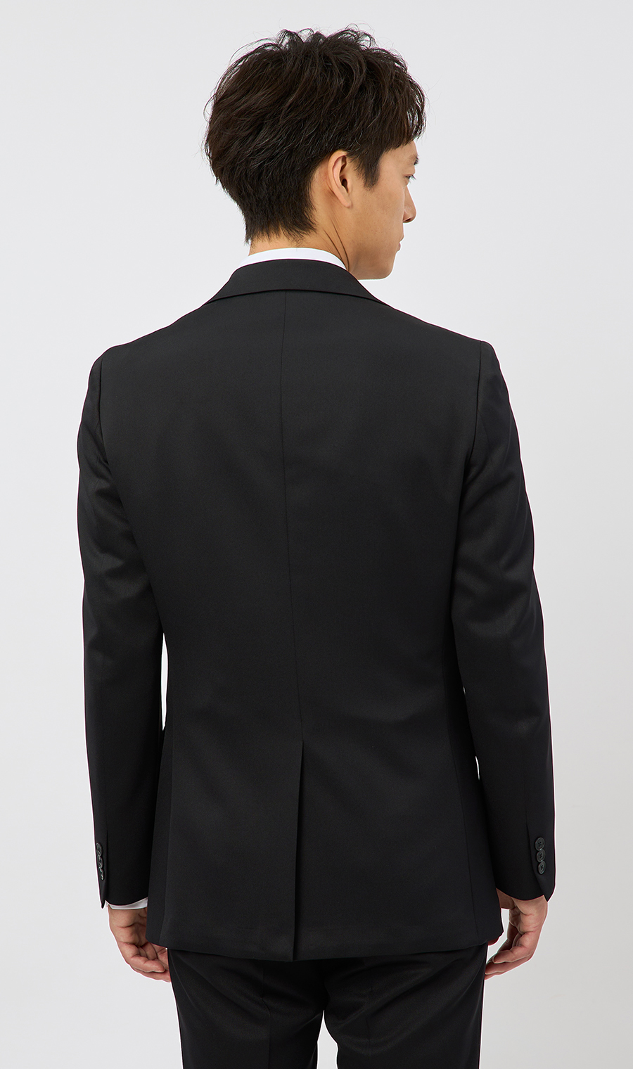 スタイリッシュスーツ【ウォッシャブル】【WEB限定】【裾上げ済み】 ブラック系 体型:AB体(がっちり型),号数（身長）:7号(180cm)