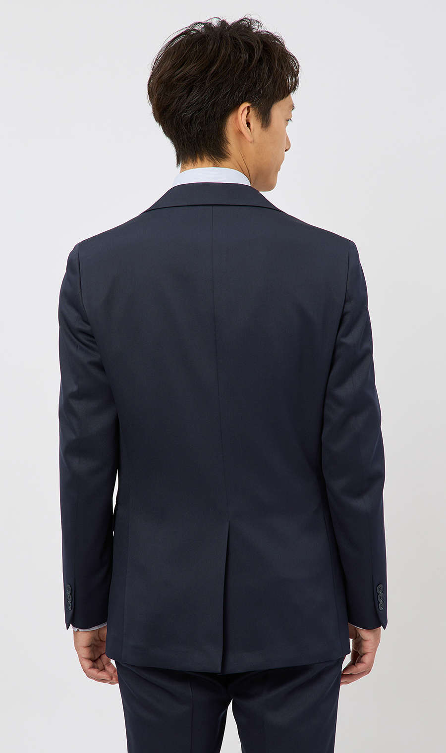 スタイリッシュスーツ【ウォッシャブル】【WEB限定】【裾上げ済み】 ネイビー系 体型:AB体(がっちり型),号数（身長）:8号(185cm)