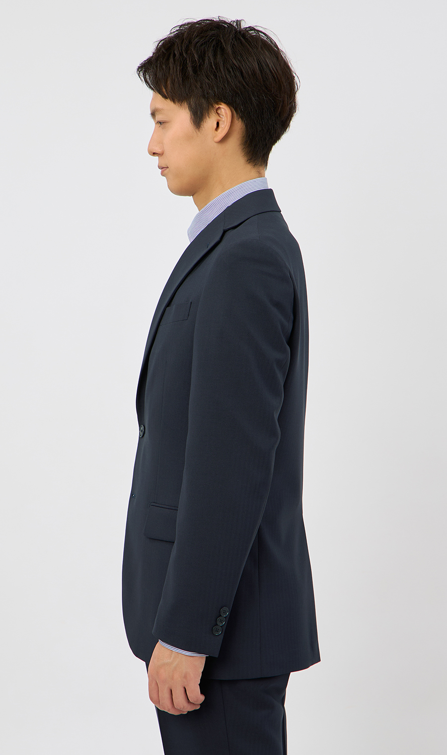 スタイリッシュスーツ【ウォッシャブル】【WEB限定】【裾上げ済み】 ネイビー系 体型:YA体(スリム型),号数（身長）:7号(180cm)