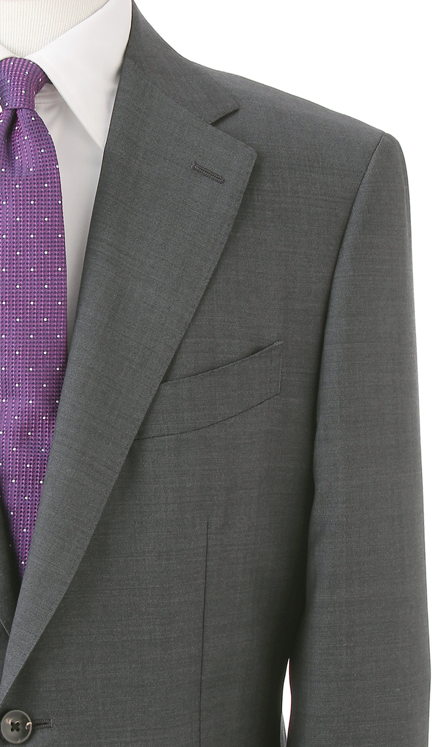 プレミアムスタイリッシュスーツ【E,ZEGNA】【Traveller】 グレー 体型:AB体(がっちり型),号数（身長）:4号(165cm)