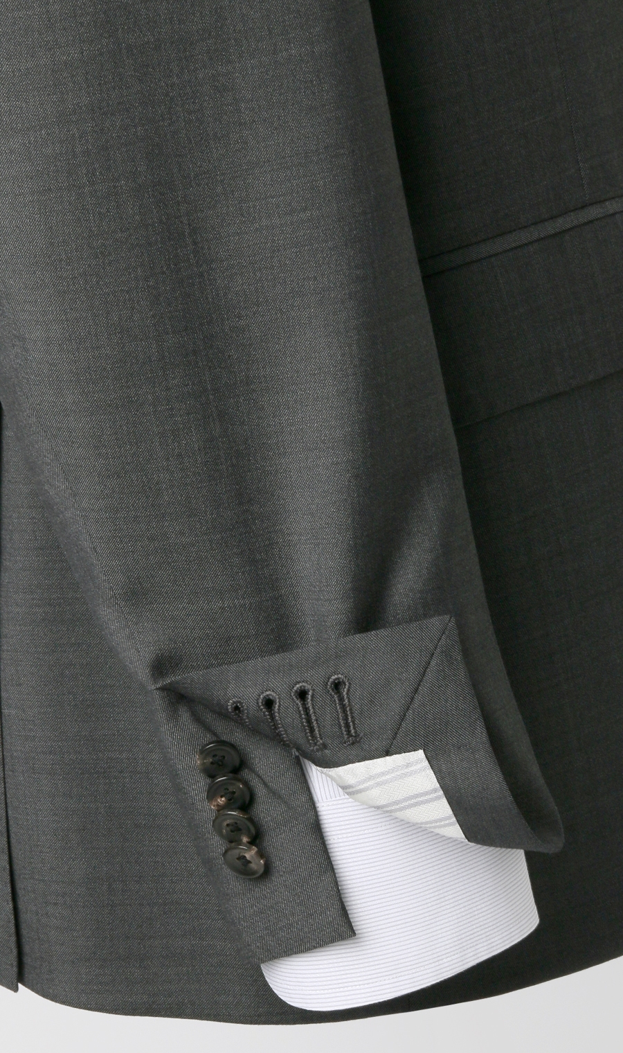 プレミアムスタイリッシュスーツ【E,ZEGNA】【Traveller】 グレー 体型:AB体(がっちり型),号数（身長）:4号(165cm)