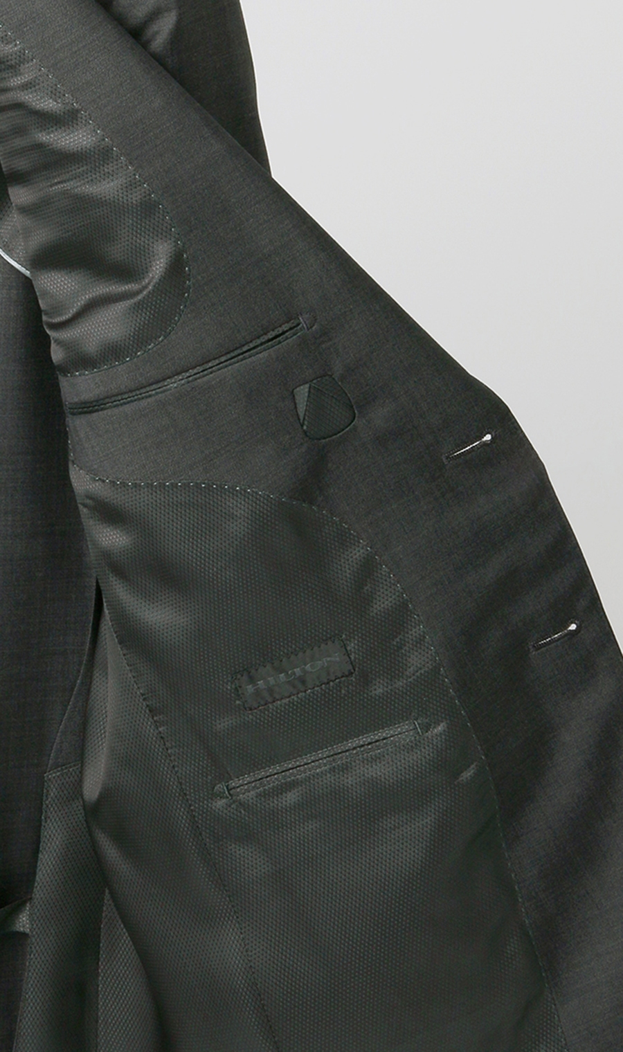 プレミアムスタイリッシュスーツ【E,ZEGNA】【Traveller】 グレー 体型:AB体(がっちり型),号数（身長）:4号(165cm)