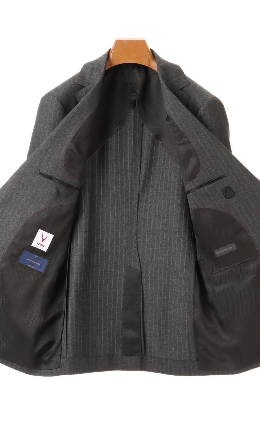 プレミアムスタイリッシュスーツ【ヴィッセル神戸モデル】 グレー 体型:A体(標準型),号数（身長）:4号(165cm)