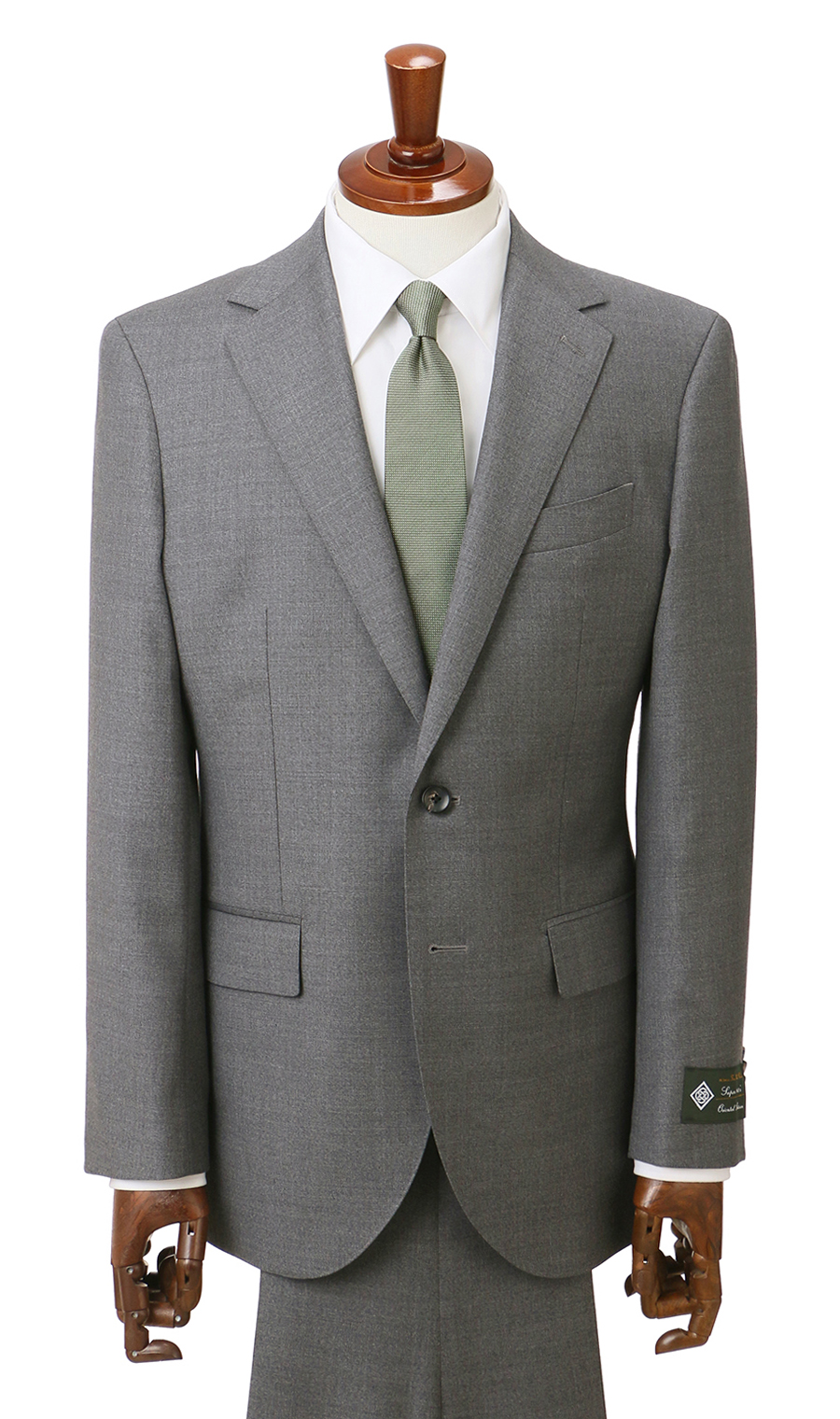 プレミアムスタイリッシュスーツ【Super140’s】 グレー 体型:YA体(スリム型),号数(身長):3号(160cm)
