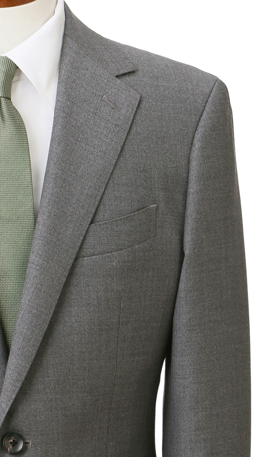 プレミアムスタイリッシュスーツ【Super140’s】 グレー 体型:AB体(がっちり型),号数(身長):3号(160cm)