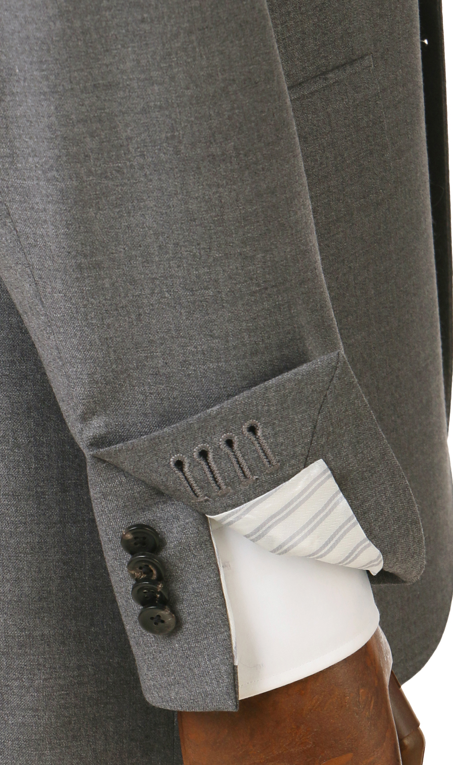 プレミアムスタイリッシュスーツ【Super140’s】 グレー 体型:AB体(がっちり型),号数(身長):3号(160cm)