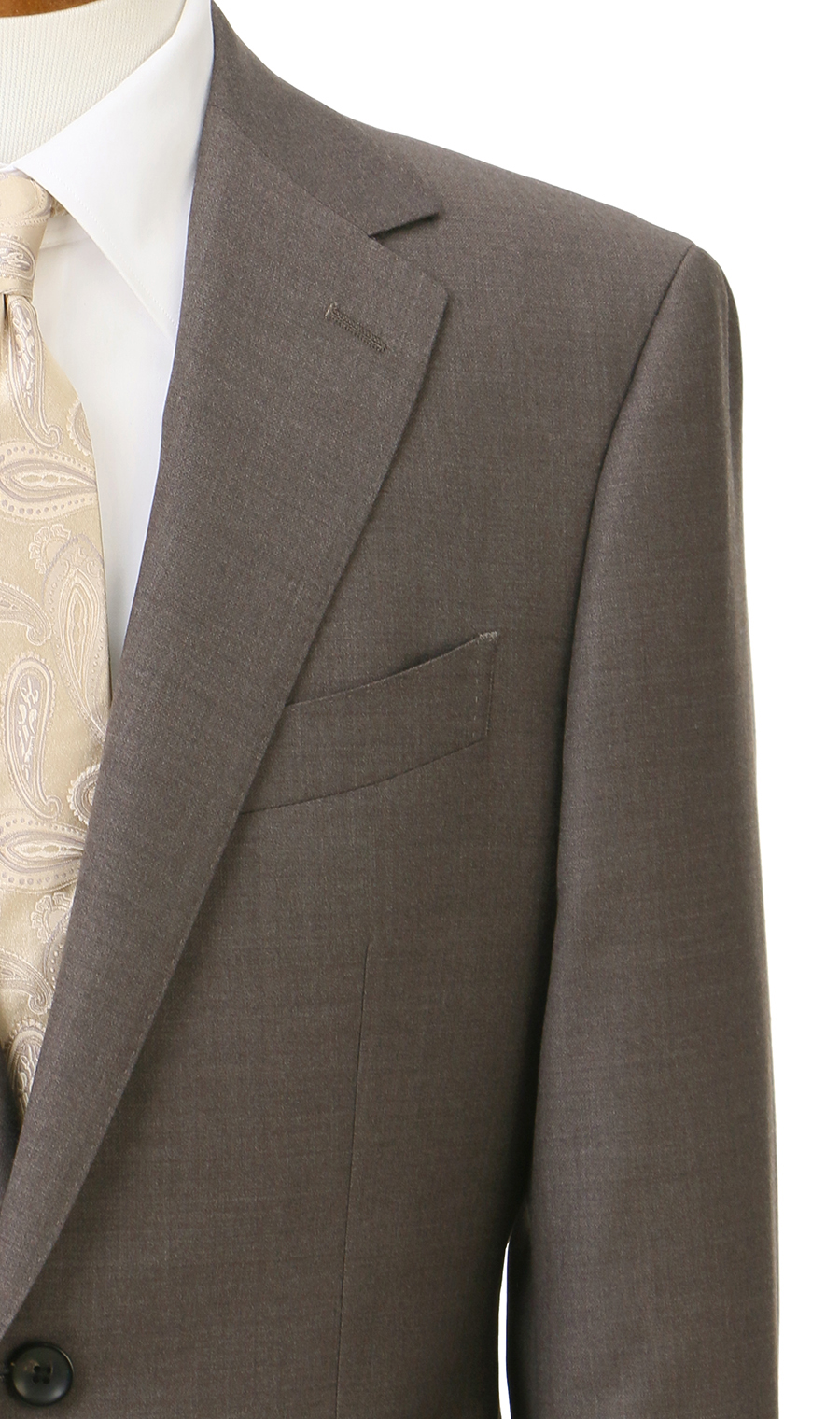 プレミアムスタイリッシュスーツ【Super140’s】 ブラウン 体型:BE体(ゆったり型),号数（身長）:5号(170cm)