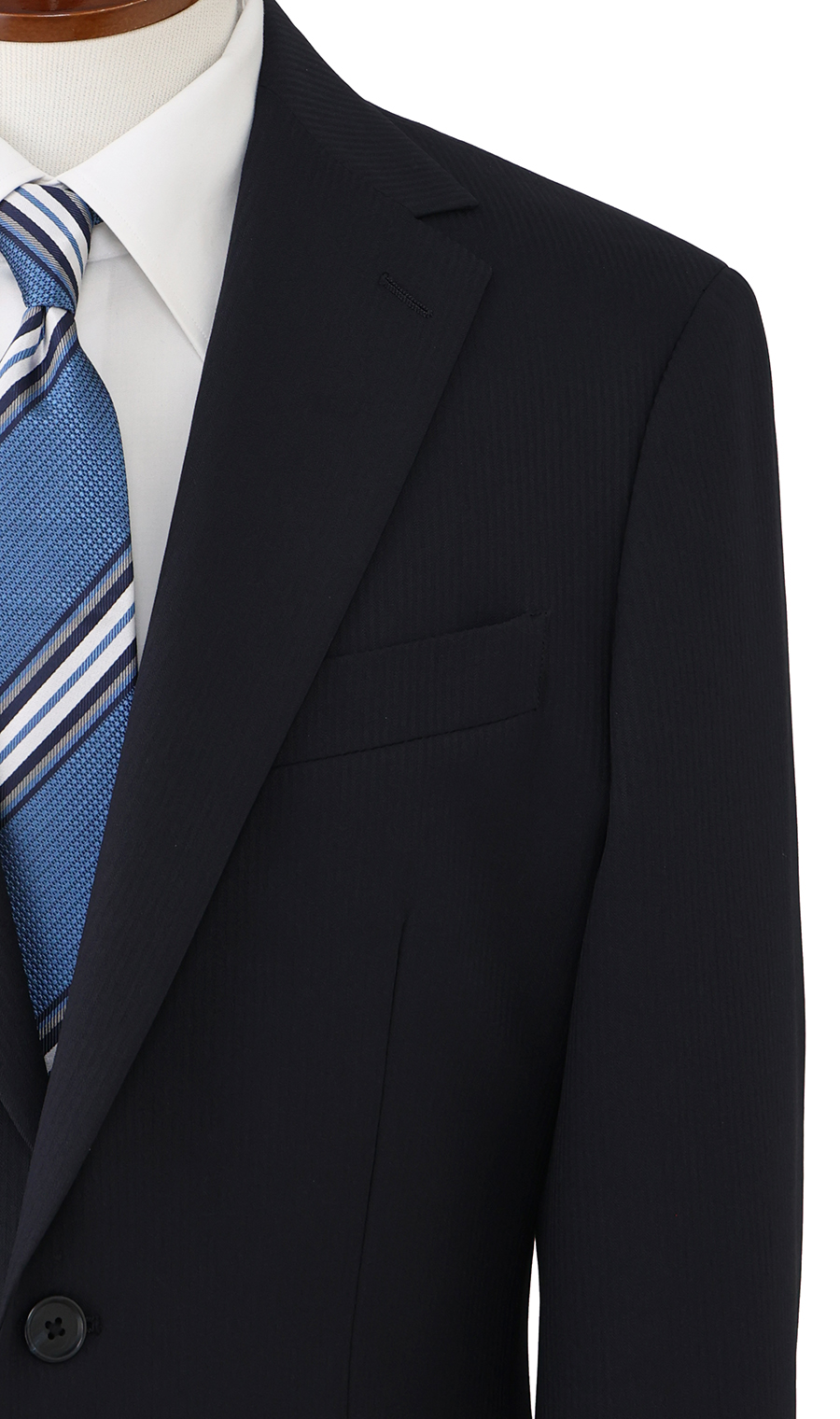 スタイリッシュスーツ【ウォッシャブル】 ネイビー 体型:AB体(がっちり型),号数（身長）:3号(160cm)