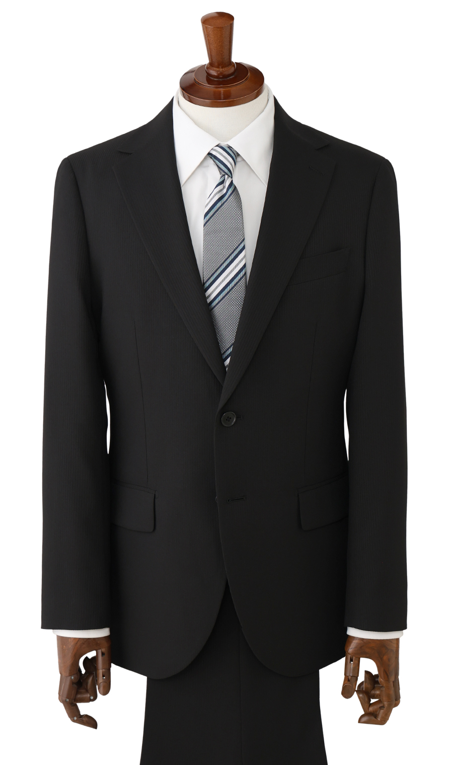 スタイリッシュスーツ【ウォッシャブル】 ブラック 体型:YA体(スリム型),号数（身長）:4号(165cm)