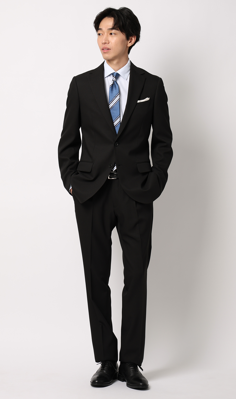 スタイリッシュスーツ【ウォッシャブル】 ブラック 体型:BE体(ゆったり型),号数(身長):5号(170cm)