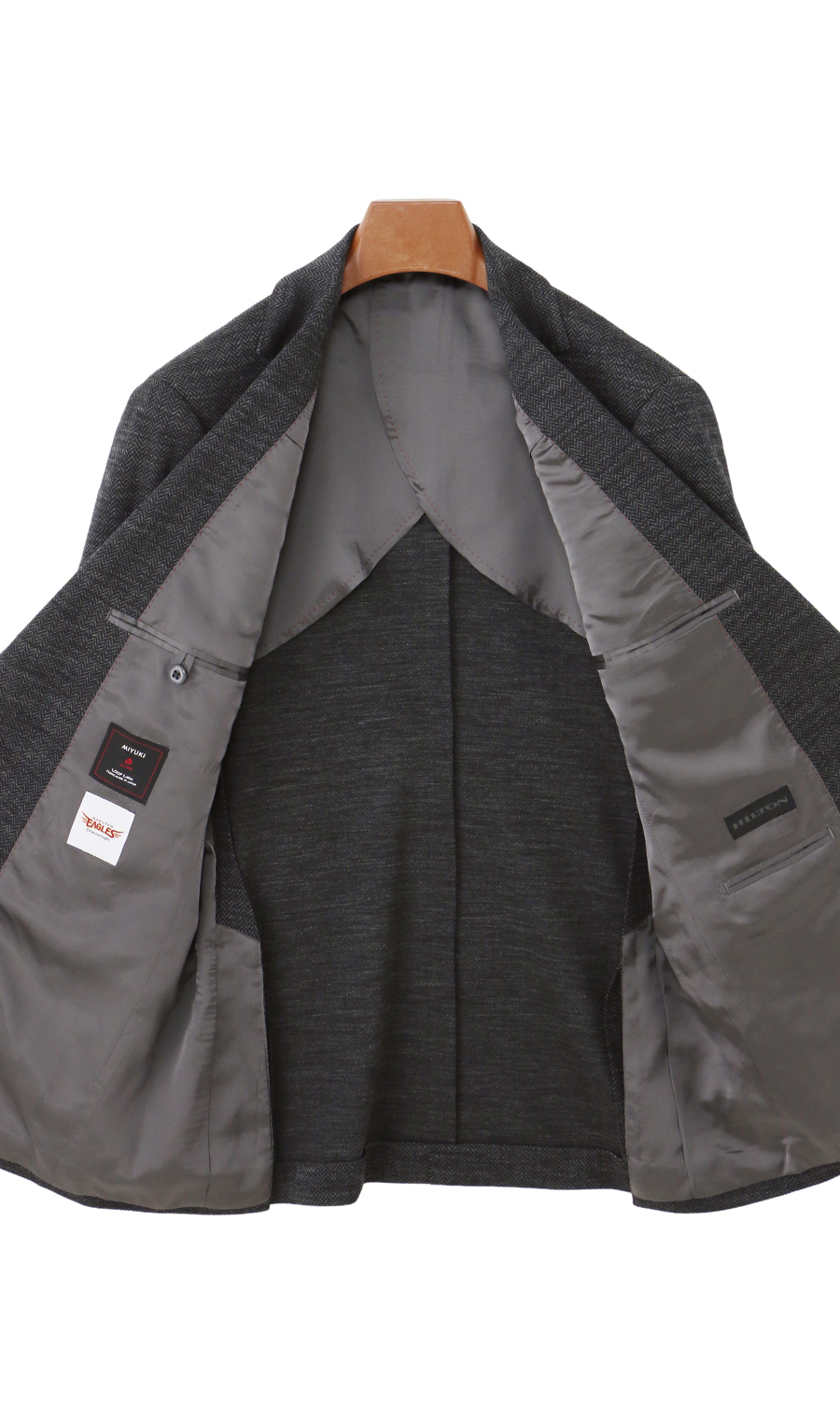 プレミアムスタイリッシュスーツ【東北楽天ゴールデンイーグルスモデル】 グレー 体型:YA体(スリム型),号数(身長):4号(165cm)