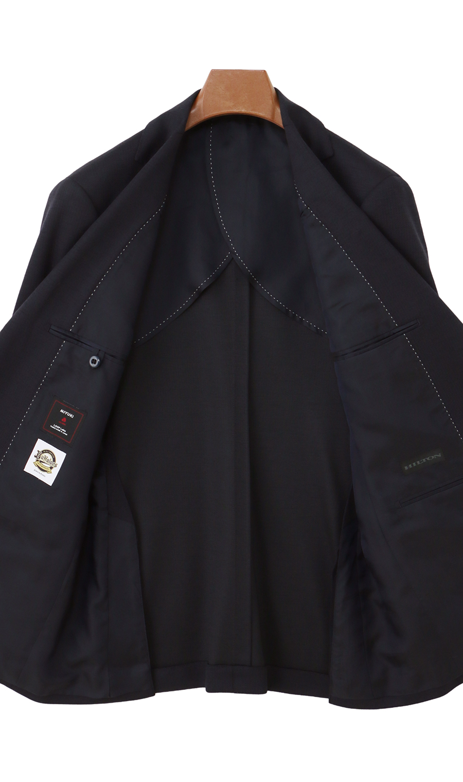 プレミアムスタイリッシュスーツ【オリックス・バファローズモデル】 ネイビー 体型:YA体(スリム型),号数（身長）:4号(165cm)