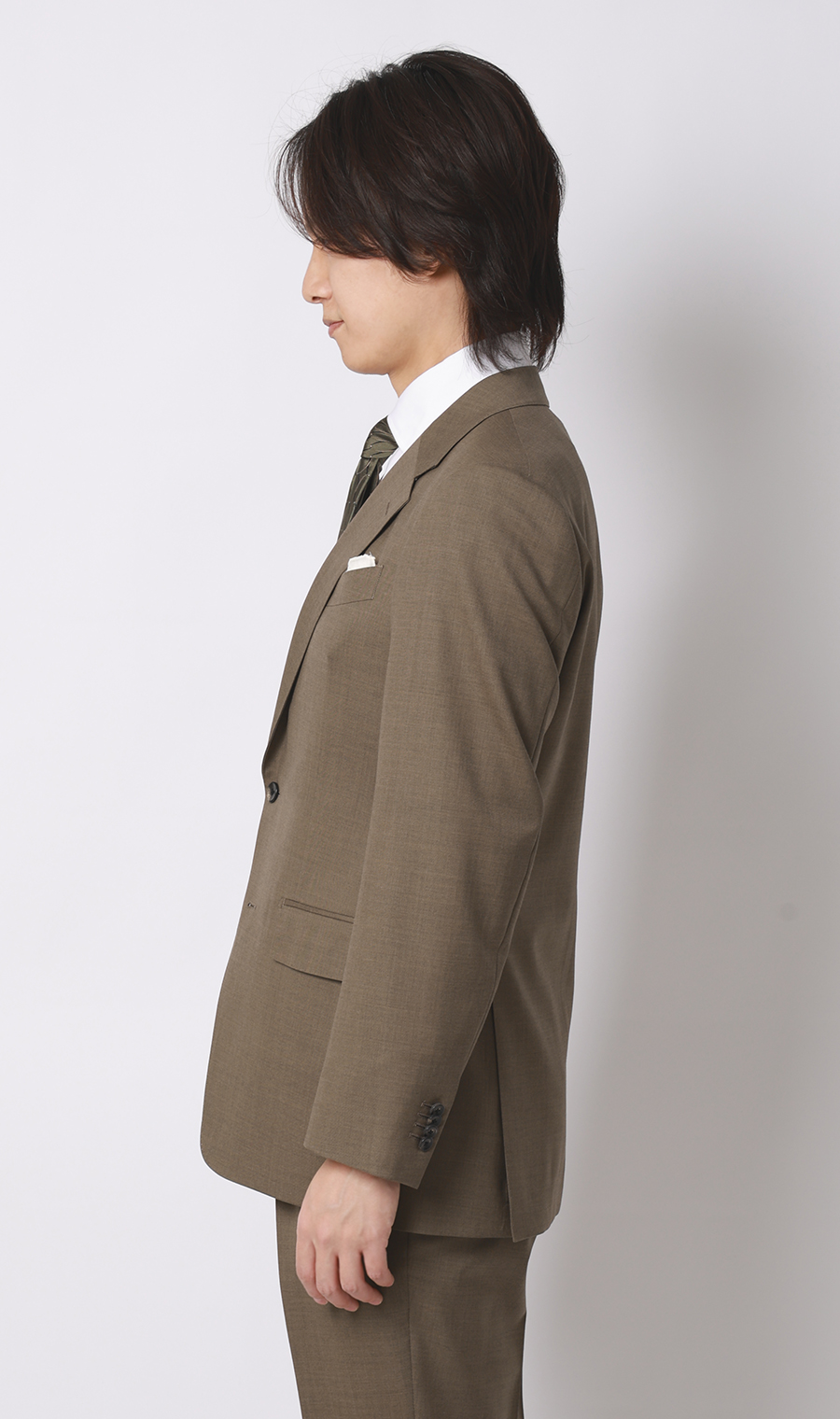プレミアムスタイリッシュスーツ【GUABELLO】 ベージュ 体型:A体(標準型),号数（身長）:4号(165cm)