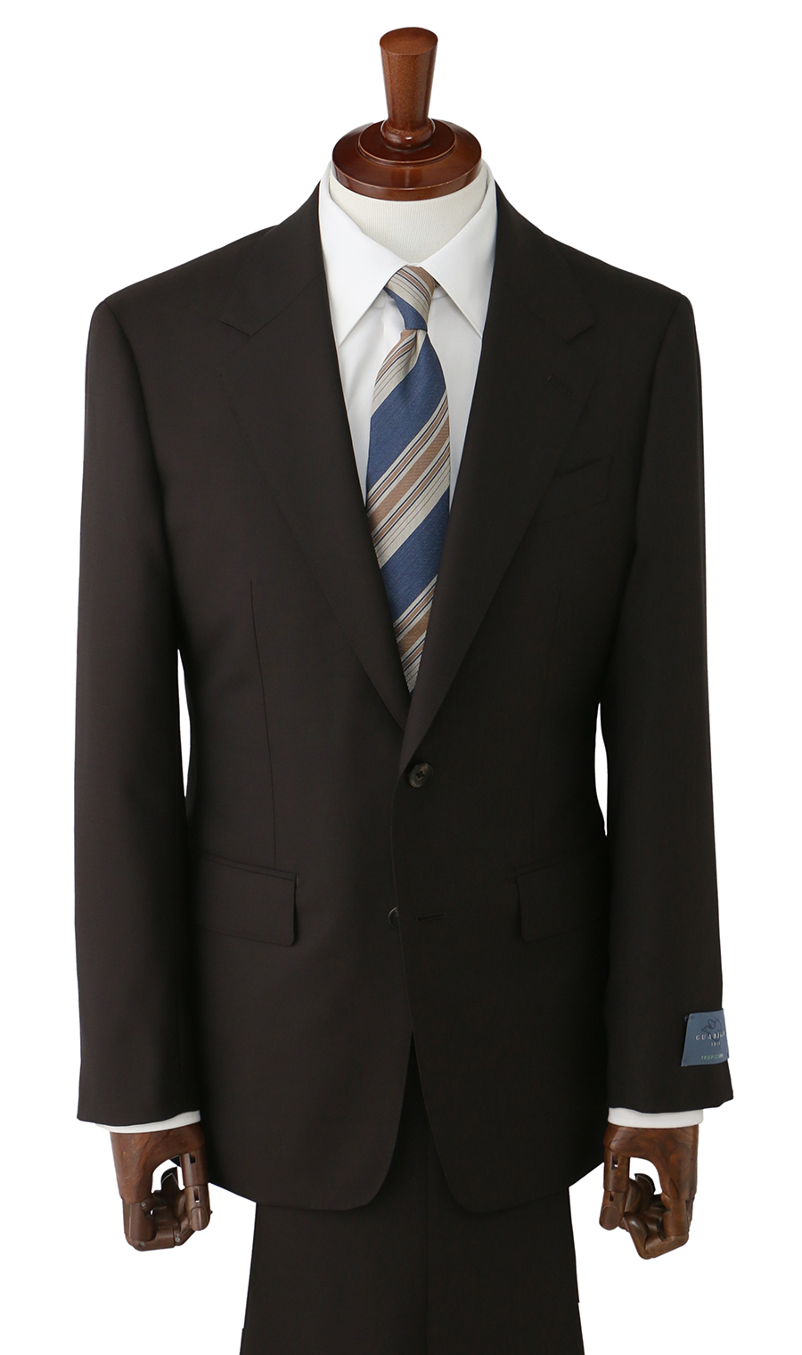 プレミアムスタイリッシュスーツ【GUABELLO】 ブラウン 体型:A体(標準型),号数(身長):4号(165cm)