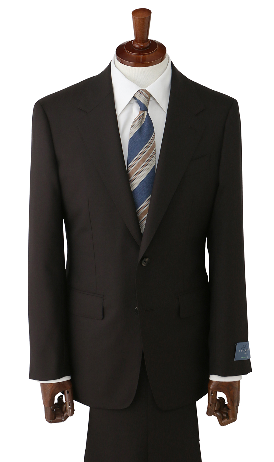 プレミアムスタイリッシュスーツ【GUABELLO】 ブラウン 体型:A体(標準型),号数（身長）:4号(165cm)