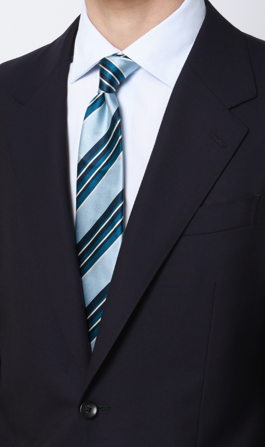 プレミアムスタイリッシュスーツ【GUABELLO】 ネイビー 体型:A体(標準型),号数（身長）:4号(165cm)