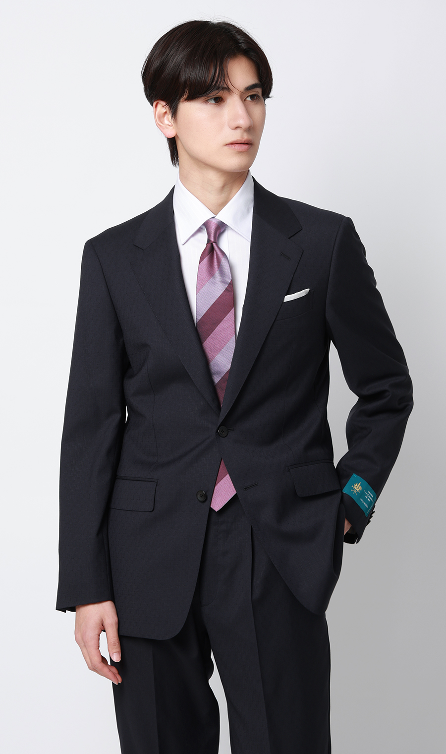 プレミアムスタイリッシュスーツ【CERRUTI】 ネイビー 体型:A体(標準型),号数(身長):4号(165cm)