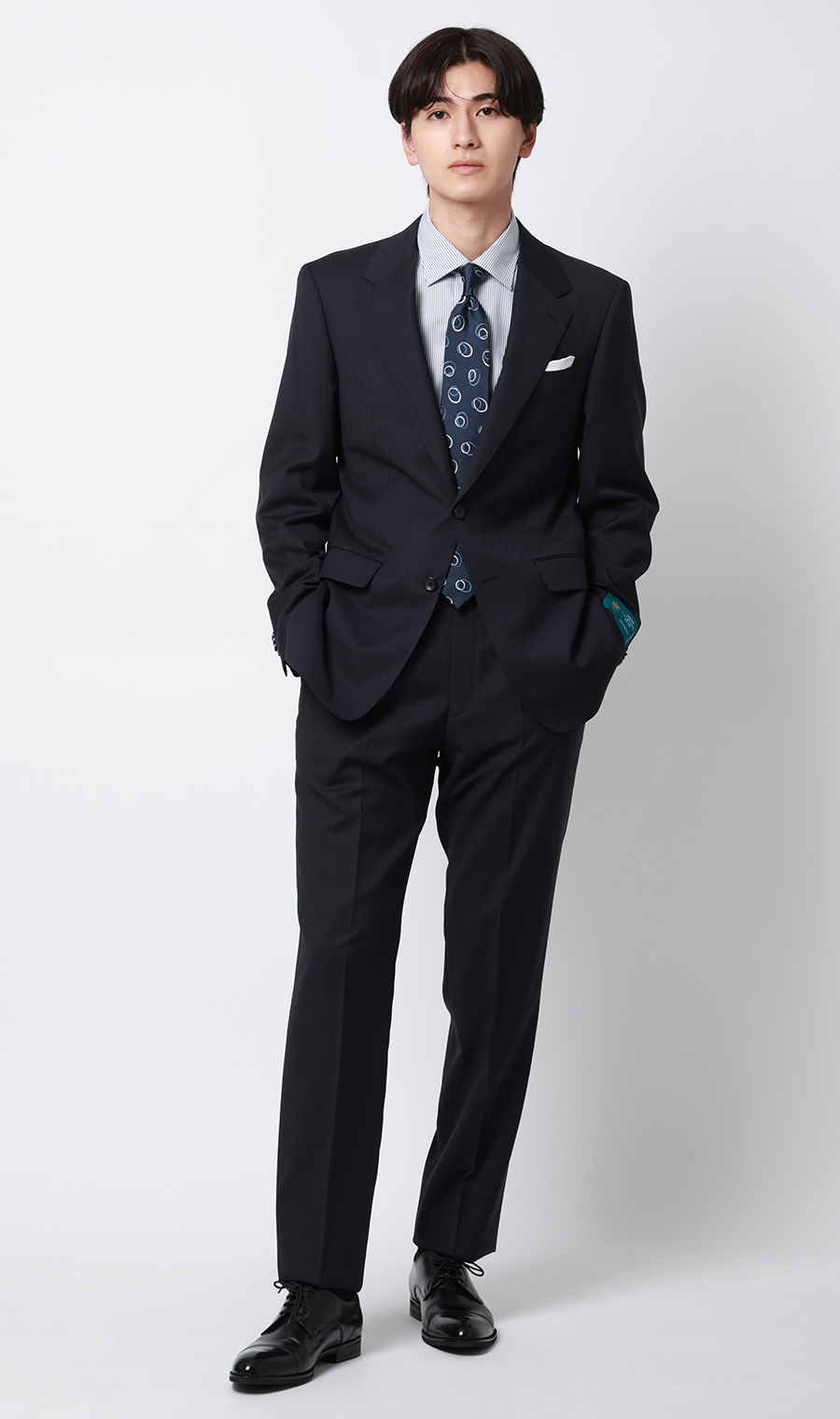 プレミアムスタイリッシュスーツ【CERRUTI】 ネイビー 体型:A体(標準型),号数(身長):4号(165cm)