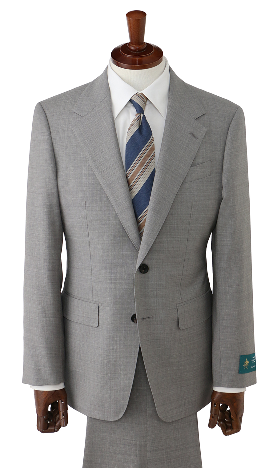 プレミアムスタイリッシュスーツ【CERRUTI】 ライトグレー 体型:A体(標準型),号数（身長）:4号(165cm)