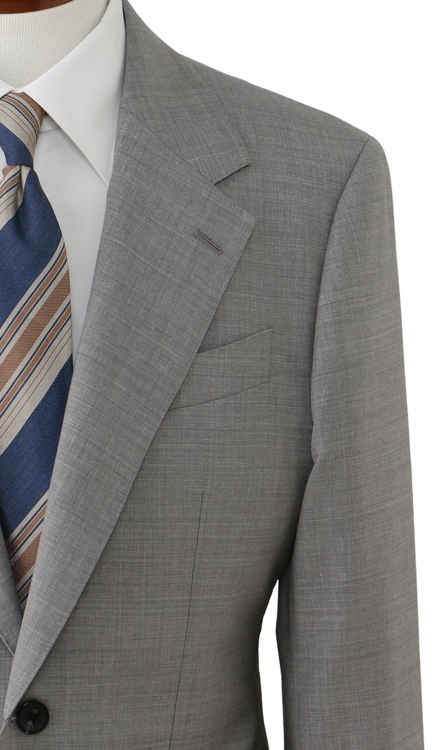 プレミアムスタイリッシュスーツ【CERRUTI】 ライトグレー 体型:A体(標準型),号数（身長）:4号(165cm)