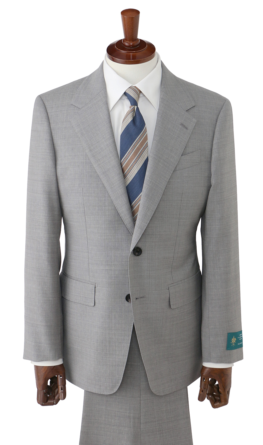プレミアムスタイリッシュスーツ【CERRUTI】 ライトグレー 体型:A体(標準型),号数（身長）:4号(165cm)