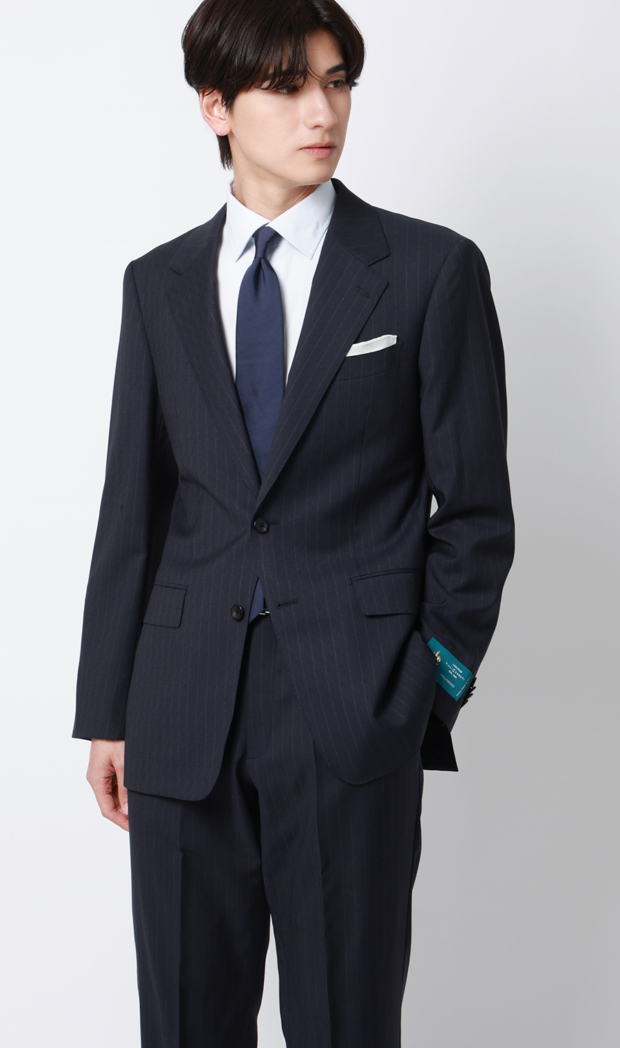 プレミアムスタイリッシュスーツ【CERRUTI】 ネイビー 体型:A体(標準型),号数（身長）:4号(165cm)