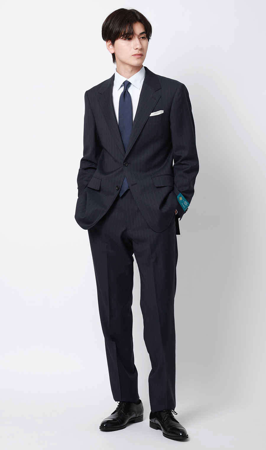 プレミアムスタイリッシュスーツ【CERRUTI】 ネイビー 体型:A体(標準型),号数（身長）:4号(165cm)