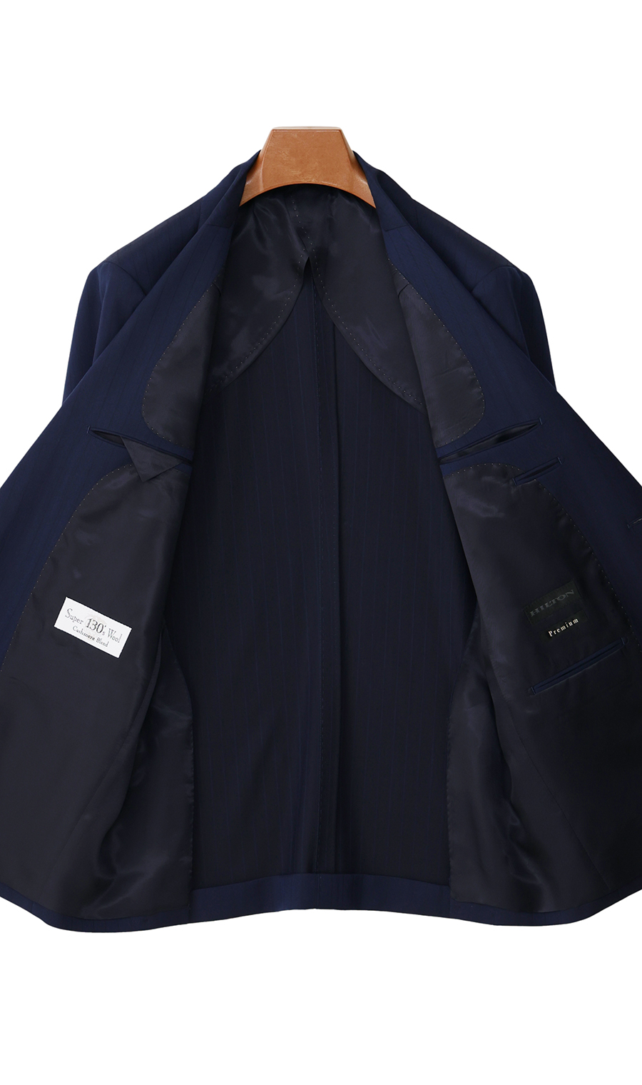 プレミアムスタイリッシュスーツ【Super130’s Wool Cashmere Blend】 ブルー 体型:A体(標準型),号数(身長):4号(165cm)