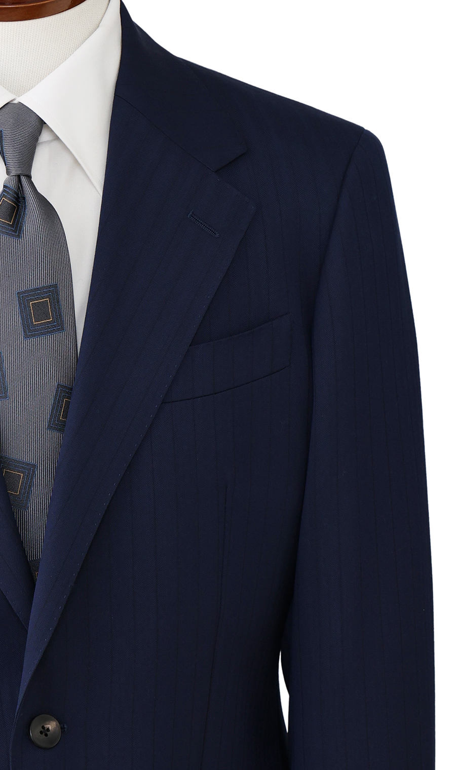 プレミアムスタイリッシュスーツ【Super130’s Wool Cashmere Blend】 ブルー 体型:A体(標準型),号数(身長):4号(165cm)