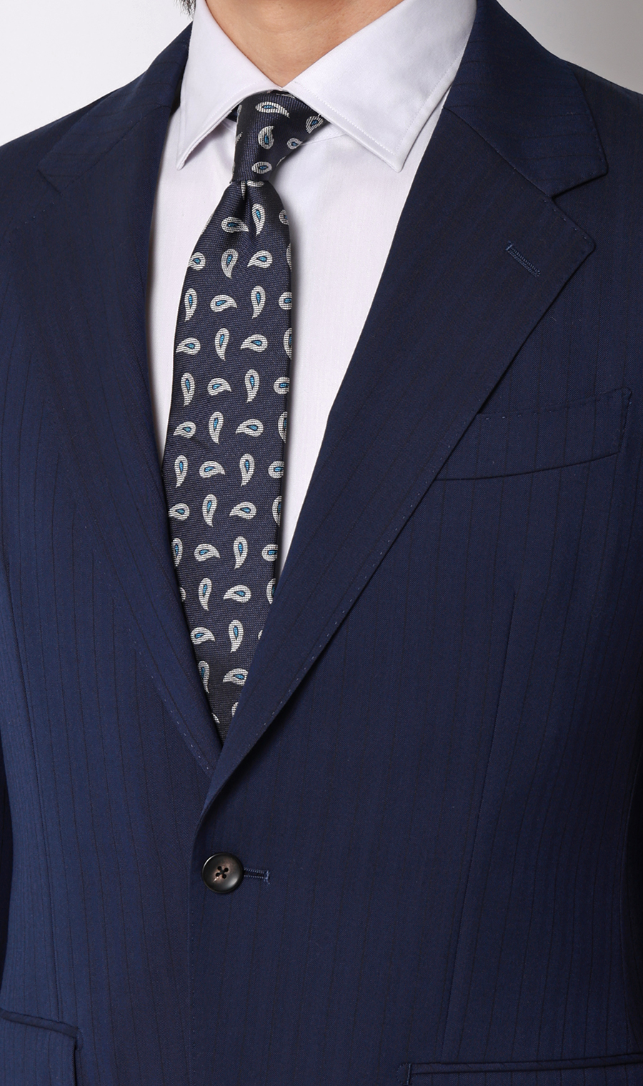 プレミアムスタイリッシュスーツ【Super130’s Wool Cashmere Blend】 ブルー 体型:A体(標準型),号数（身長）:4号(165cm)